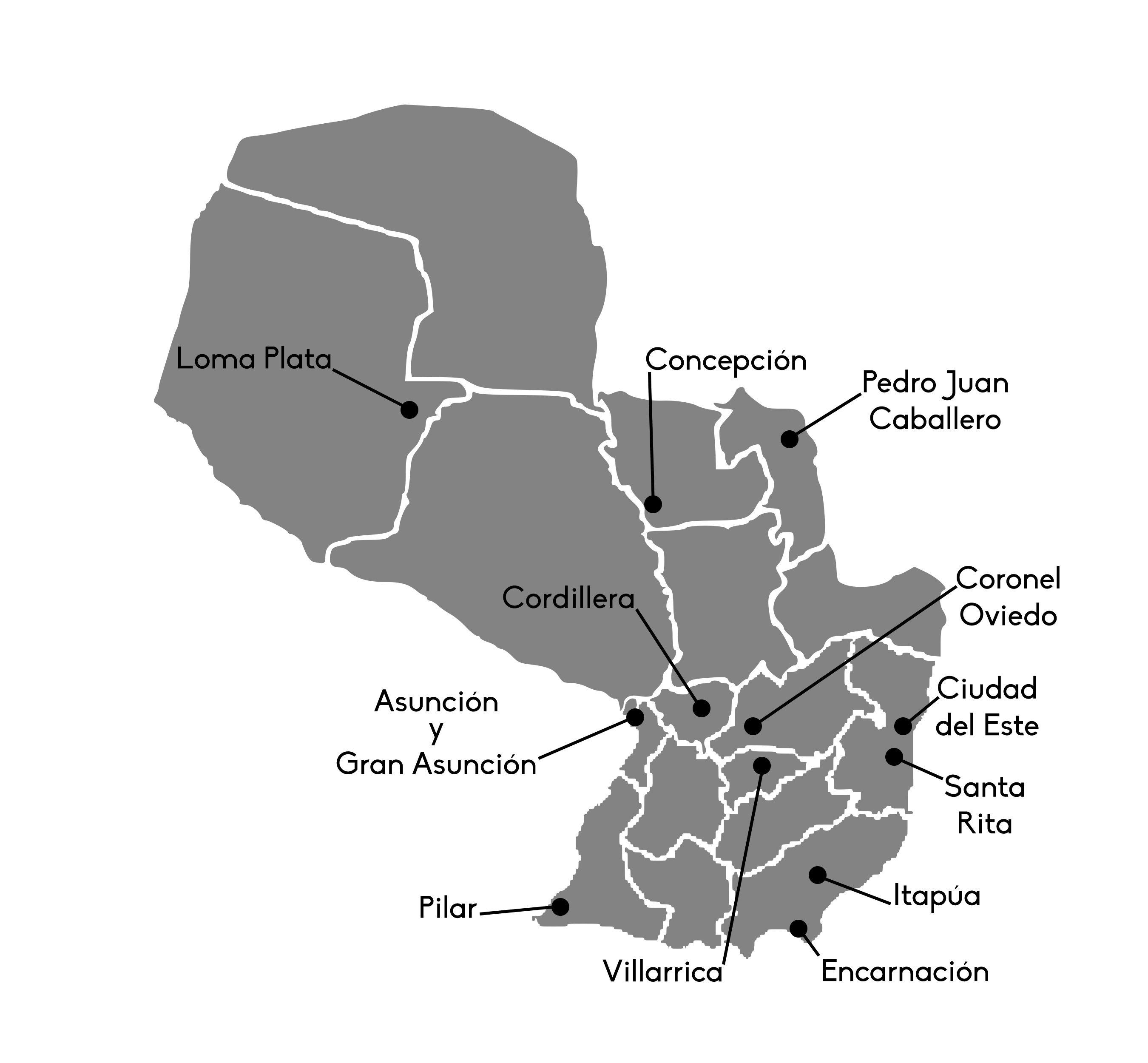 mapa-mudo-del-paraguay gris con nombres 2